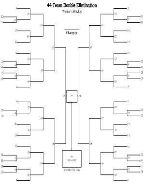 44 Team Single Elimination Bracket  Form