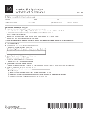 Schwab Inherited Ira Application  Form