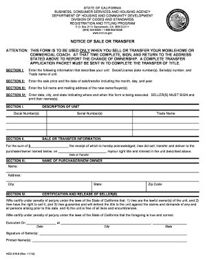 Hcd 4768 Fillable PDF Form