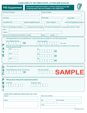 P45 Example  Form