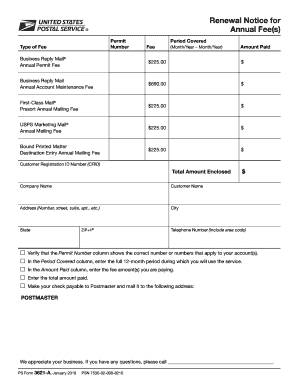 Ps Form 3621 a