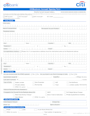 Account Opening Form CitiBusiness Citibank India Online Citibank Co