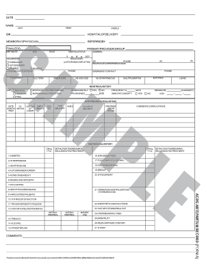 Acog Antepartum Record  Form