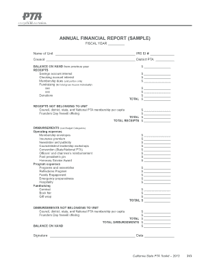  Pta Financial Report 2013-2024