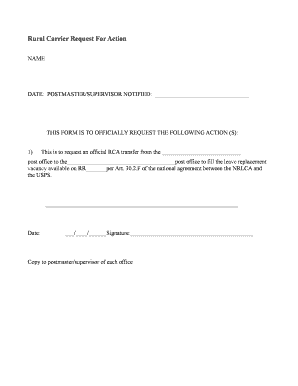 Rca Transfer Request Form