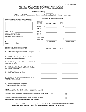 Kenton County Annual Reconciliation  Form