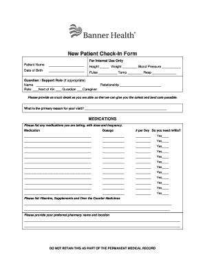 Banner Health New Patient Forms