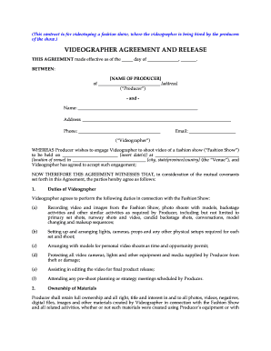 Videography Contract Fill Out And Sign Printable Pdf Template Signnow