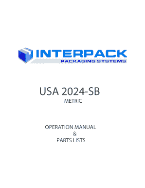 Interpack Case Sealer Parts  Form