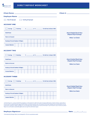 9 PAYCOR Direct Deposit Form My Spalding