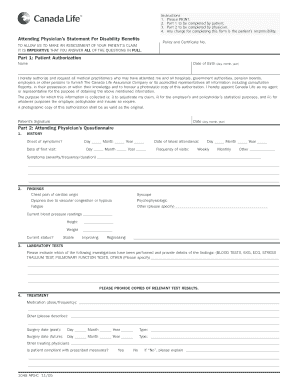  Canada Pension Disability Form 2005-2024