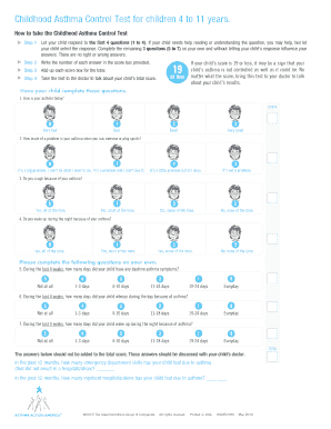 Asthma Control Test PDF  Form