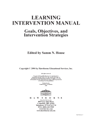 Learning Intervention Manual  Form