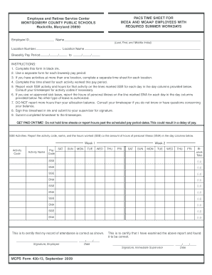 Mcps Form 430 13