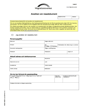 Resedokument  Form