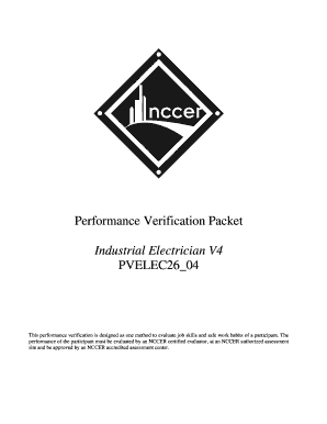 Nccer Industrial Electrician Performance Verification V4