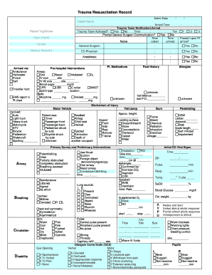  Resuscitationrecord Sheet Form 2014