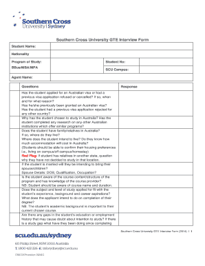 Gte Form Sample