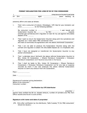 Indane Gas Bond Paper Download  Form