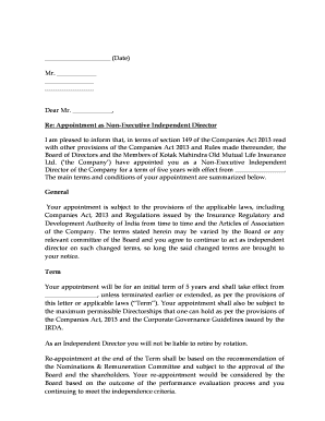 Kotak Mahindra Bank Offer Letter PDF  Form