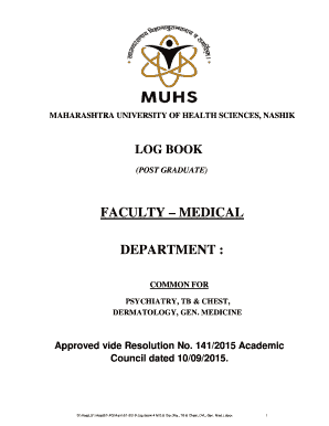 M D Dip Psy TB Chest DVL Gen Medicine MUHS  Form