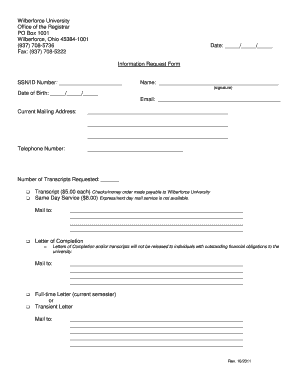 Information Request Form