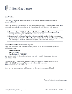 United Healthcare Disenrollment Form