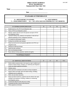 Hvac Tech PDF Ohio County Schools  Form