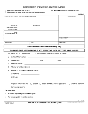  Conservatorship Riverside County 2014