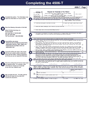 Select Portfolio Servicing 4506 T  Form