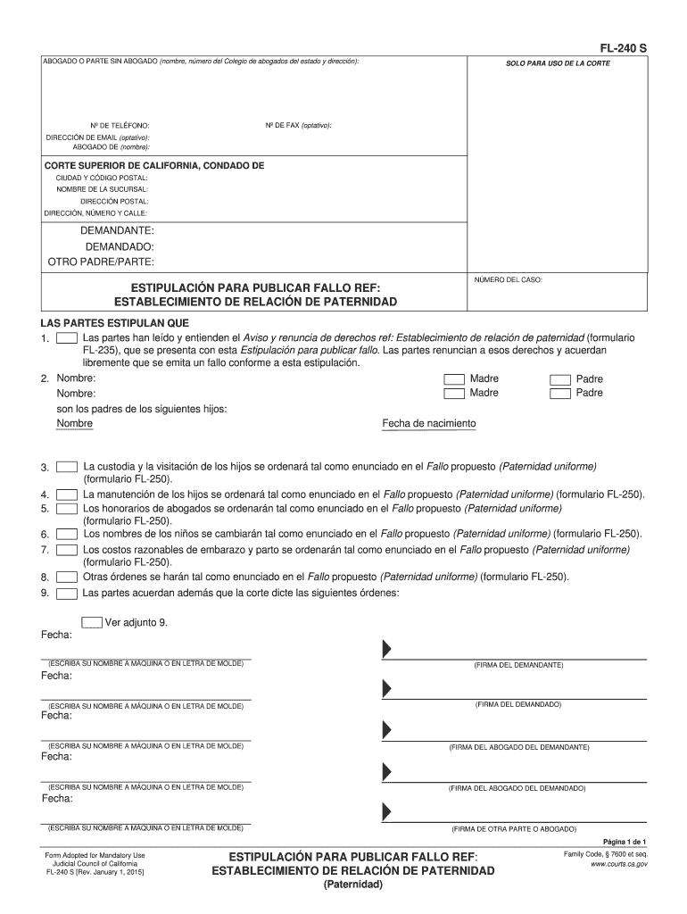 Fl 240s  Form