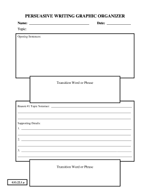 Persuasive Essay Graphic Organizer DOC  Form