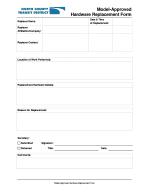 Replacement Form