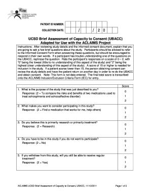 Ubacc  Form