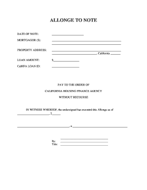 Allonge Template  Form