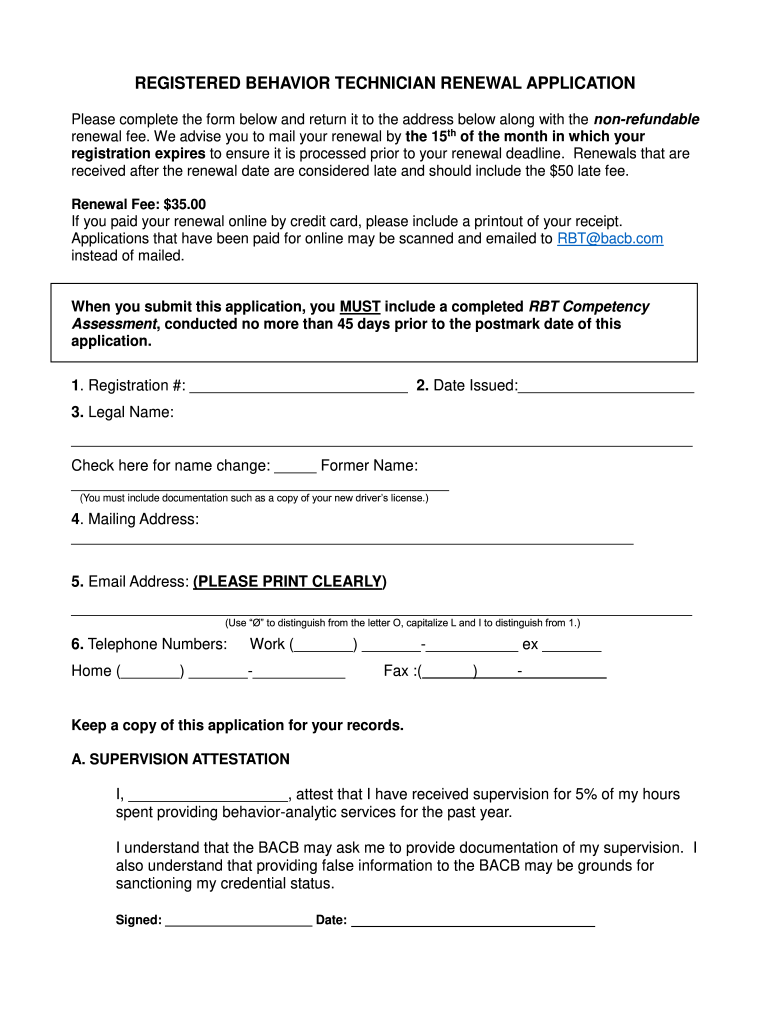 Rbt Renewal Application  Form