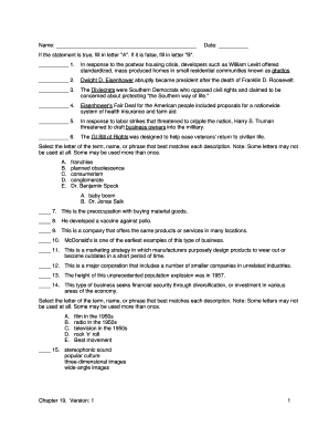 Chapter 19 the Postwar Boom  Form