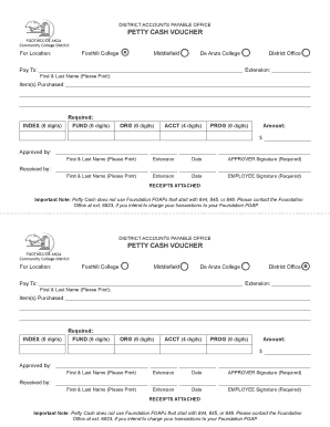 Cash Voucher Business Papers Form