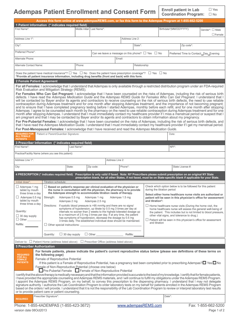  Patient Enrollment and Consent Form