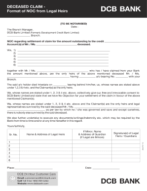 Noc Letter Format for Bank Loan PDF
