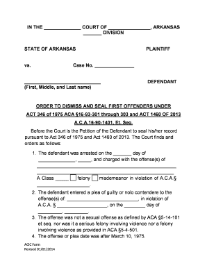 Act 346 Arkansas  Form