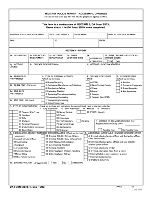 Military Police Report Form