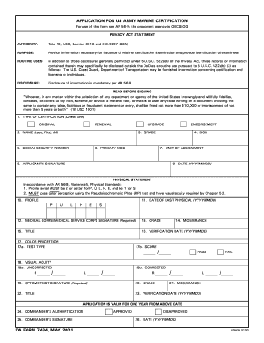Army Application  Form