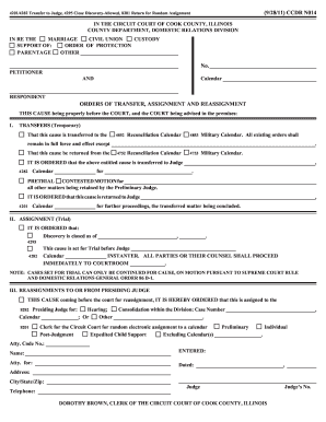 Cookcounty Clerk of Court Form