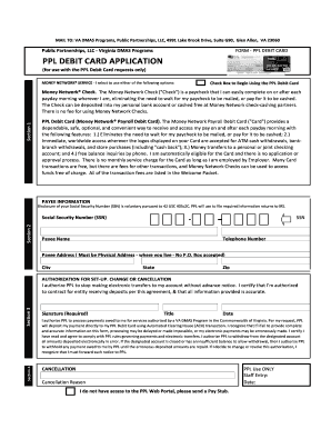 PPL Debit Card Form