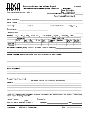 AB 012 Pressure Vessel Inspection Report DOC  Form
