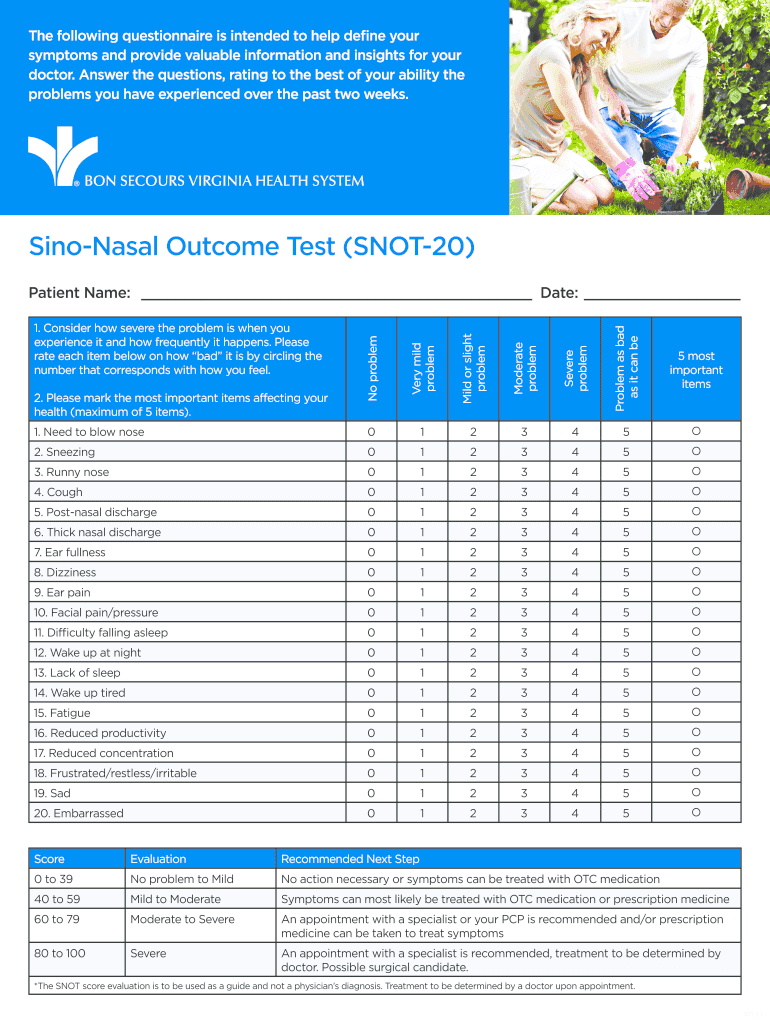 Snot Test  Form