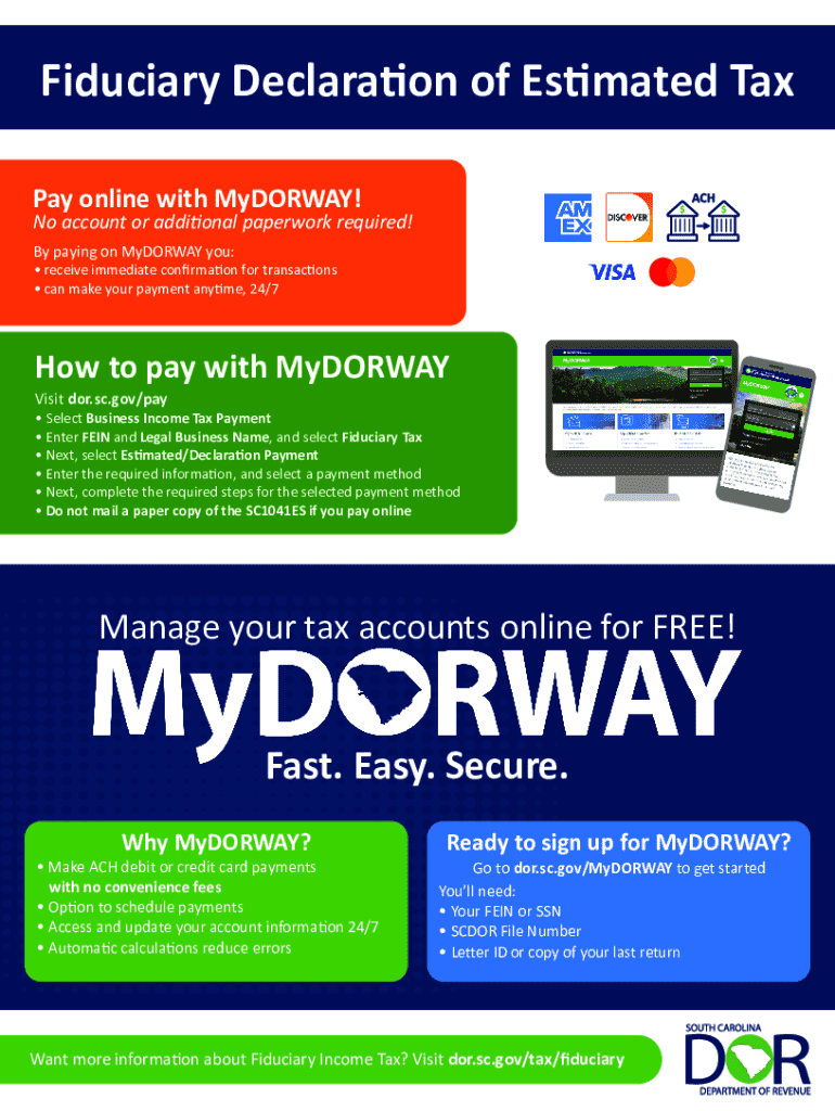 Fiduciary Declaration of Estimated Tax Pay Online  Form