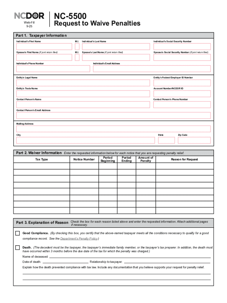 Department of Revenue Provides Penalty Relief to Persons  Form