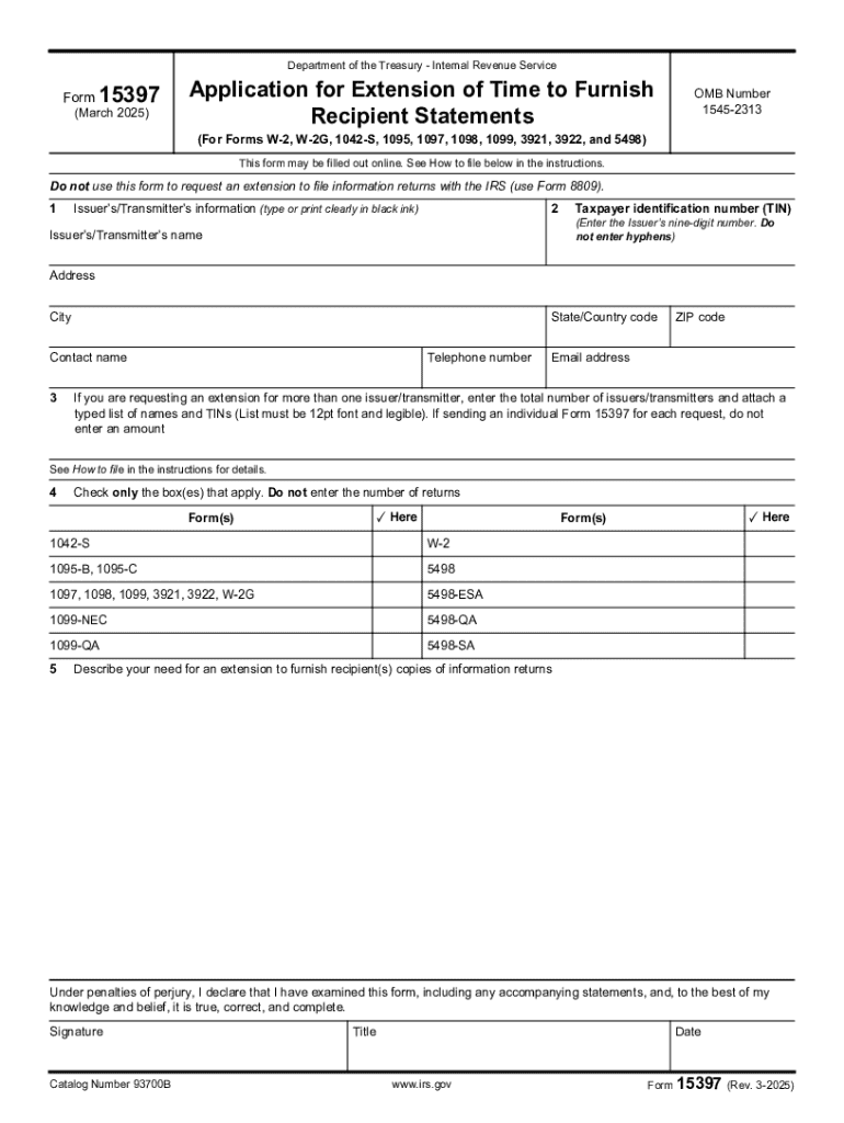 Form 15397 Rev 3